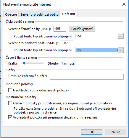 Outlook 2016 šifrování IMAP.png