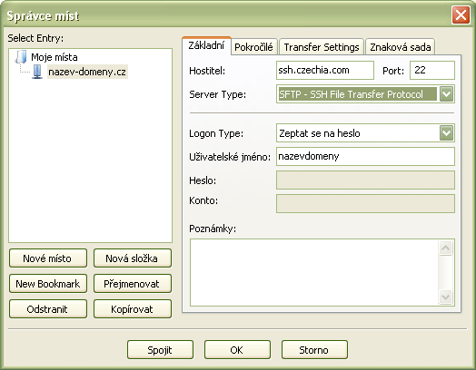 filezilla ssh public key