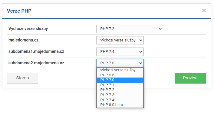 Verze PHP subdomény uprav.png